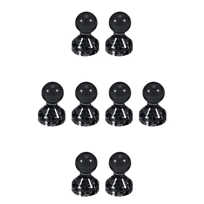 Fridge magnet - Pin magnet - Acrylic - 8pcs - Black