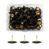  Pushpins - Map pins - Black - 100pcs