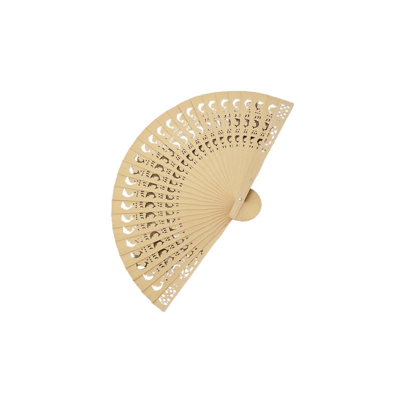  Wooden fan - Die-cut pattern - Dolphin