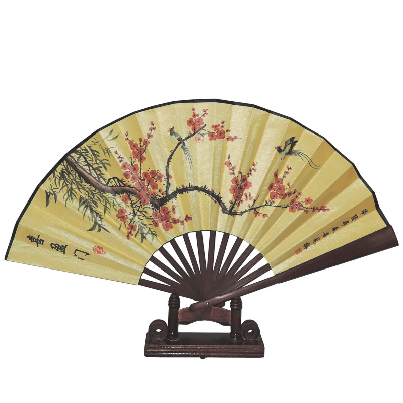 Fan - Large 27cm - M21 - Tree branch with flowers