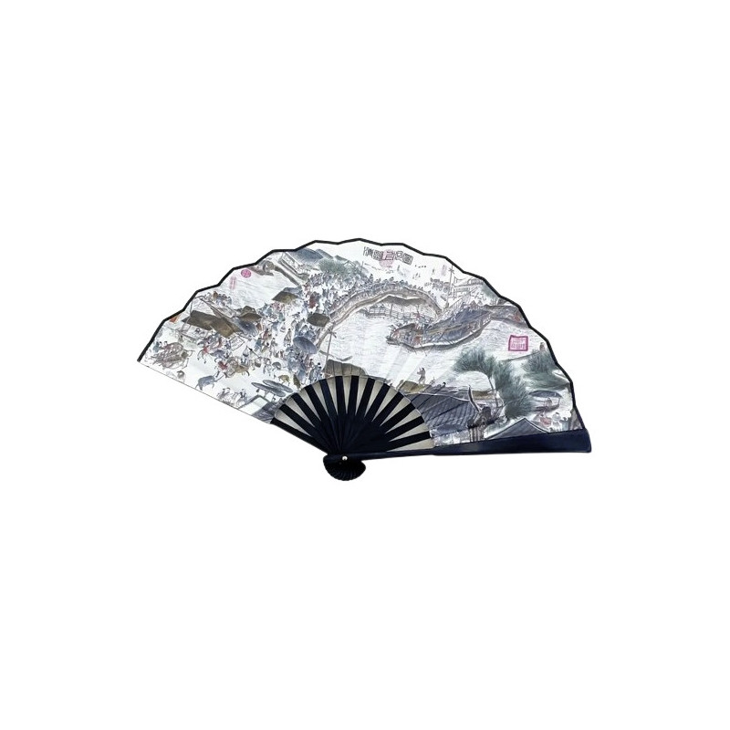 Fan - Large 27cm - M22 - Bridge over river