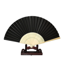  Fan - Solid color in paper with case - Black