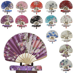  Fan - Wavy shell shaped with case - Rose red