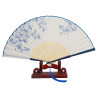  Fan - Oriental Winds [M19] - Blue/white flowers