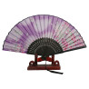  Fan - Butterflies with flowers [M6] - Purple [Black]