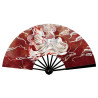 Fan - Large 30cm [S1] - Kitsune - 9 tailed-fox - Red/black