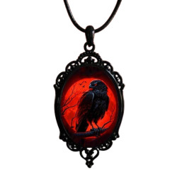 Glass necklace with motif...
