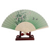  Fan - Butterflies with flowers [M01] - Green