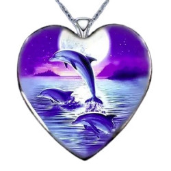  Glass necklace with motif...