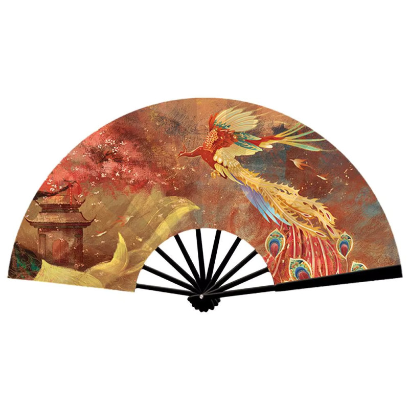  Fan - Large 30cm [S2] - Flying Peacock