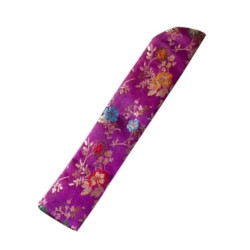 Fan - Butterflies with flowers [M6] with case - Purple [Brown]