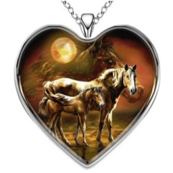  Glass necklace with motif...