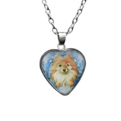  Glass necklace with motif...