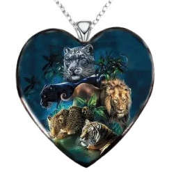  Glass necklace with motif...