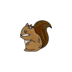  Brooch - Pin - Squirrel