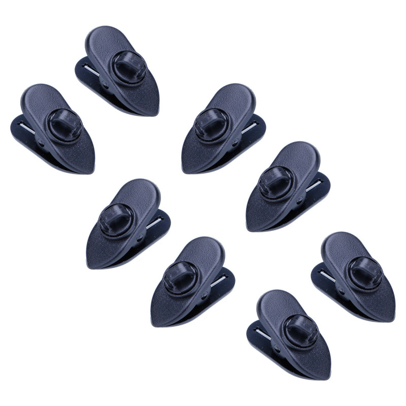  Headphone cord holder - headphone clip - 8-pack - Black [Small]