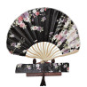  Fan - Bold shell-shaped with case - Black