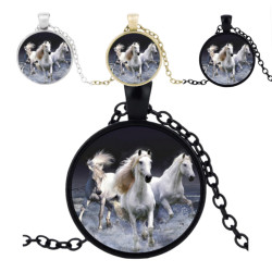  Glass necklace with motif...