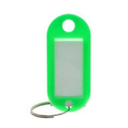  Keychain with name tag [Oval] - 10-pack - Multiple color choices