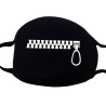  Face Mask - Black - Zipper - Masked