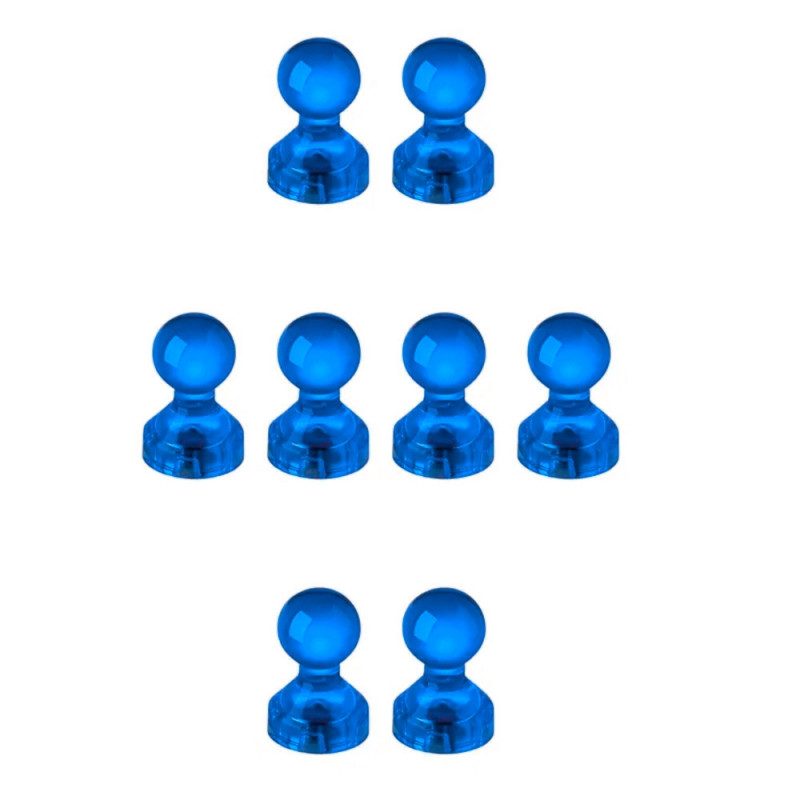 Fridge magnet - Pin magnet - Acrylic - 8pcs - Blue