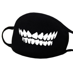  Face Mask - Black - Teeth...