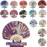  Fan - Wavy shell-shaped with case - White/green