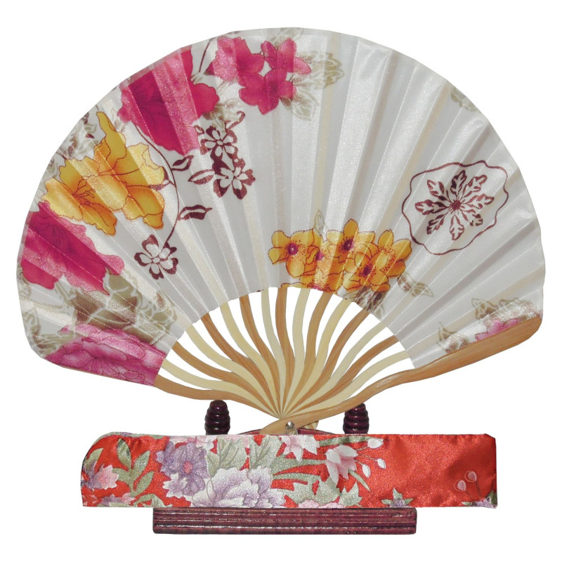  Fan - Bold shell-shaped with case - White/mixed