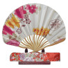  Fan - Bold shell-shaped with case - White/mixed