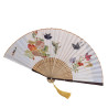 Fan - Butterflies with flowers [M23] - Brown