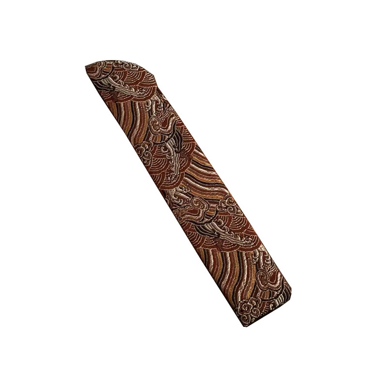 Fan case with embroidered pattern - Brown/orange/yellow