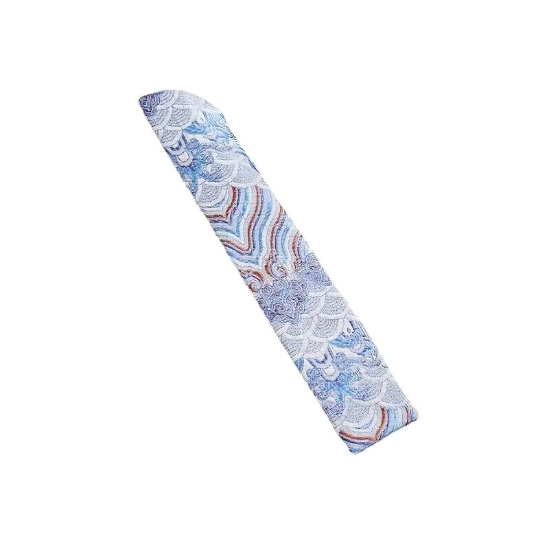 Fan case with embroidered pattern - White/red/blue