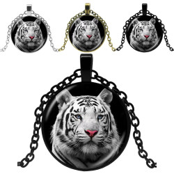 Glass necklace with motif...