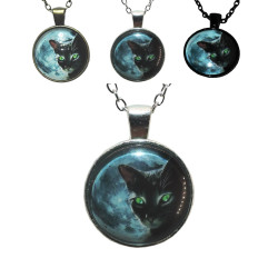 Glass necklace with motif...