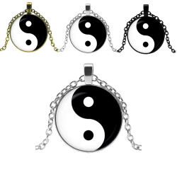 Glass necklace with motif...