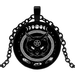 Glass necklace with motif...