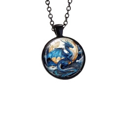 Glass necklace with motif...