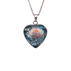 Glass necklace with motif...