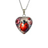 Glass necklace with motif [H17] - Ladybug