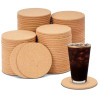 Cork coasters - 9cm - Rounded edges - 5-pack