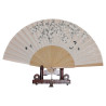  Fan - Butterflies with flowers [M19] - Beige