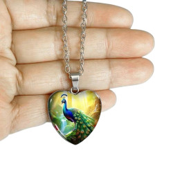  Glass necklace with motif...