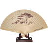 Wooden fan with punched motif [M12] - Pine