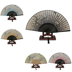 Fan - Butterflies with flowers [M3] - Green [Brown]