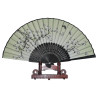  Fan - Butterflies with flowers [M3] - Green [Black]