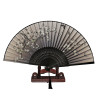 Fan - Butterflies with flowers [M3] - Black