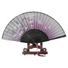  Fan - Butterflies with flowers [M12] - Purple [Black]