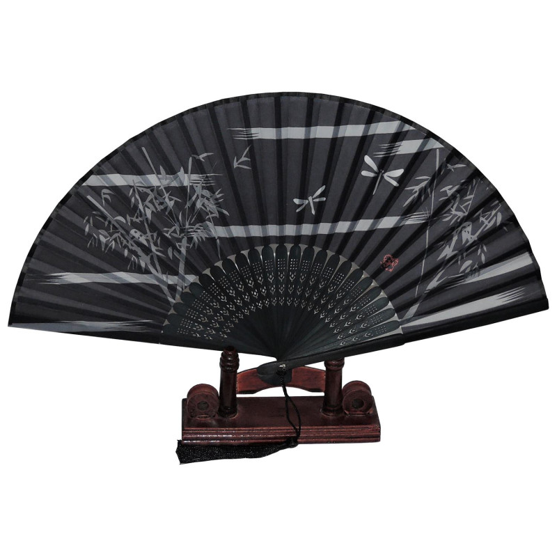  Fan - Oriental Winds [M07] - Bamboo with dragonflies