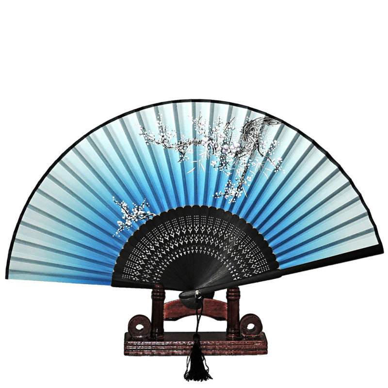  Fan - Plum tree in bloom [M01] - Blue