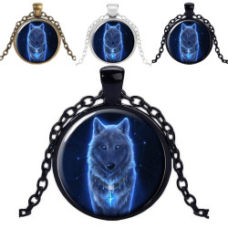 Glass necklace with motif...